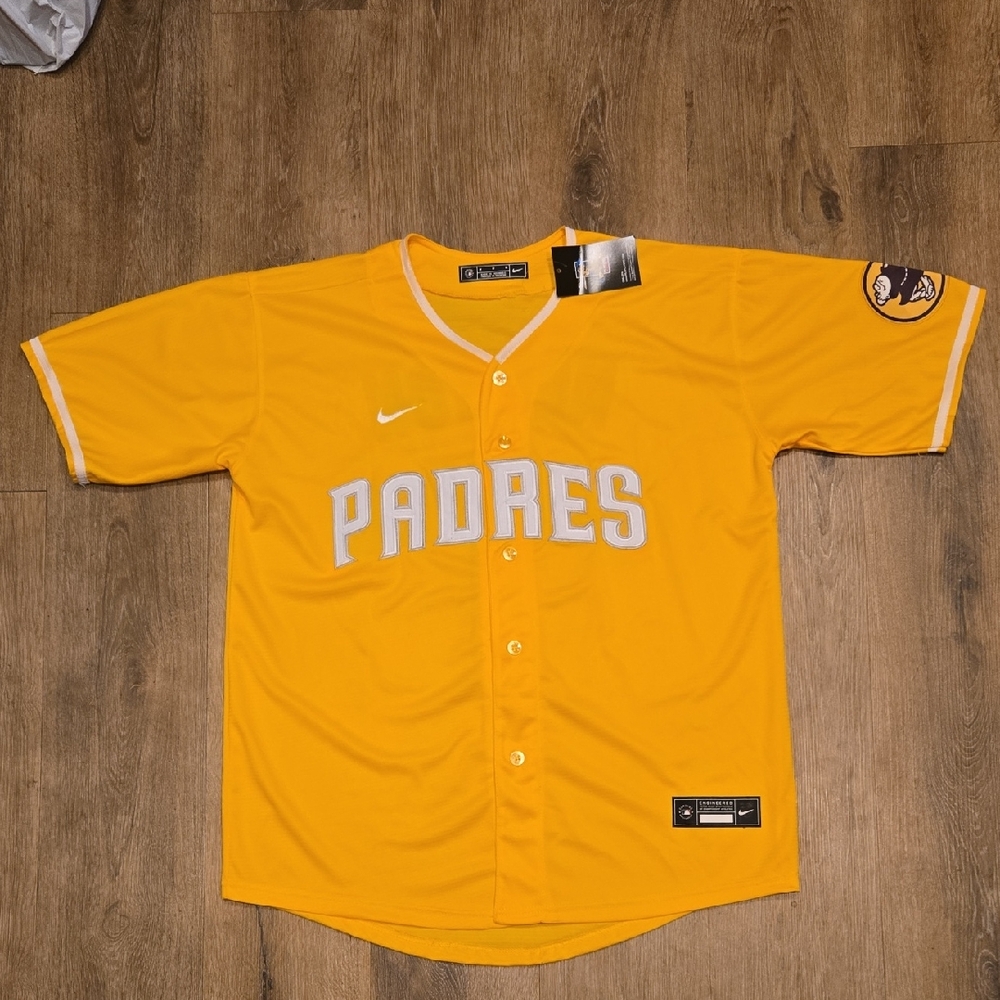 San Diego Padres Custom Gold Yellow Newton #1 Mens L Large New